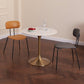Modern Round Dining Table Faux Marble Tabletop for 2 Persons