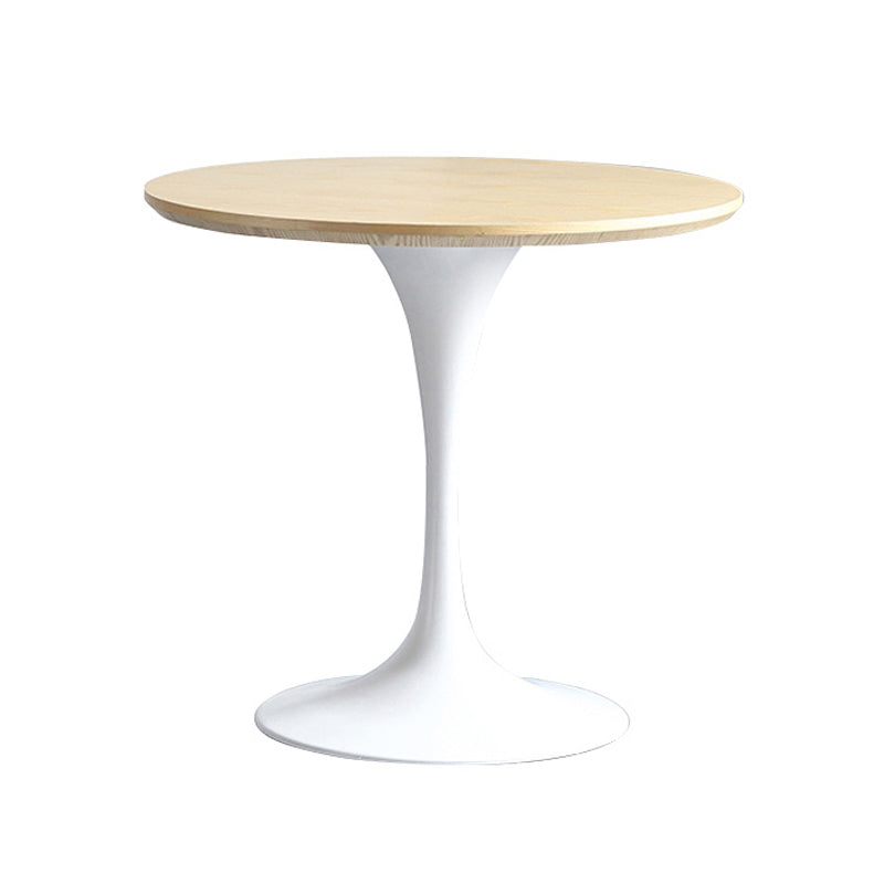 Modern Round Wood Tabletop Metal Tulip Base Dining Table for Dining Room