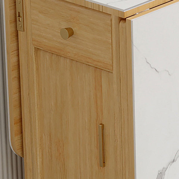 Table à manger rectangulaire en pierre, pliable, pour salle à manger