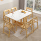 Table à manger rectangulaire en pierre, pliable, pour salle à manger