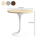 Table de salle à manger ronde en bois moderne avec base en tulipe en métal