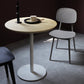 Round Dining Table Modern Wood Tabletop with Metal Pedestal Base