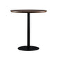 Round Dining Table Modern Wood Tabletop with Metal Pedestal Base