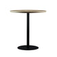 Round Dining Table Modern Wood Tabletop with Metal Pedestal Base