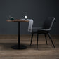 Round Dining Table Modern Wood Tabletop with Metal Pedestal Base