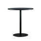 Round Dining Table Modern Wood Tabletop with Metal Pedestal Base