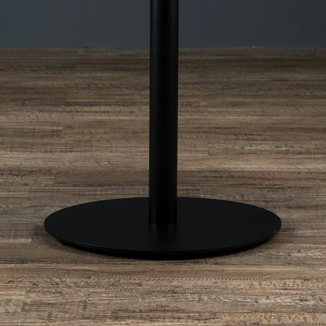 Round Dining Table Modern Wood Tabletop with Metal Pedestal Base