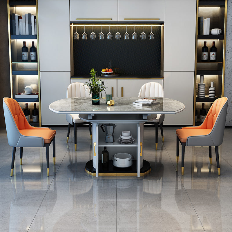 1/5/7 Stück zeitgenössischer Esszimmerstuhl und Tischset zeitgenössischer Stil