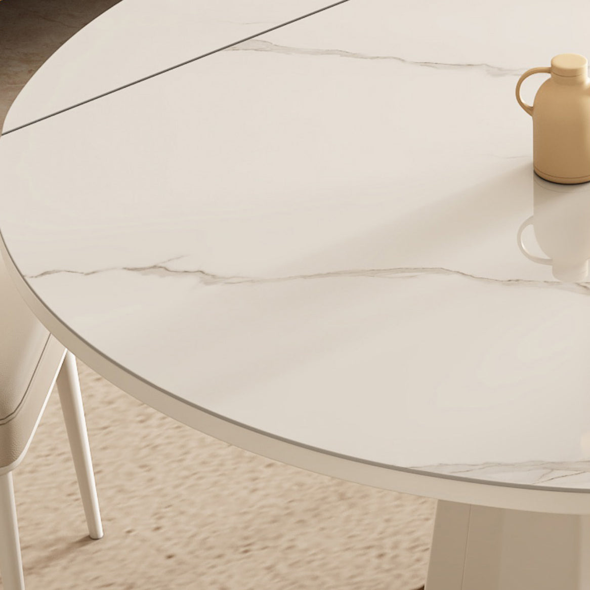 5/7/9/11ホームのための焼結石トップホワイトラウンドダイニングセット