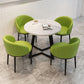 5 Piece Round Shape Contemporary Dining Room Chair and Table Set
