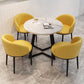 5 Piece Round Shape Contemporary Dining Room Chair and Table Set
