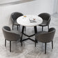 5 Piece Round Shape Contemporary Dining Room Chair and Table Set