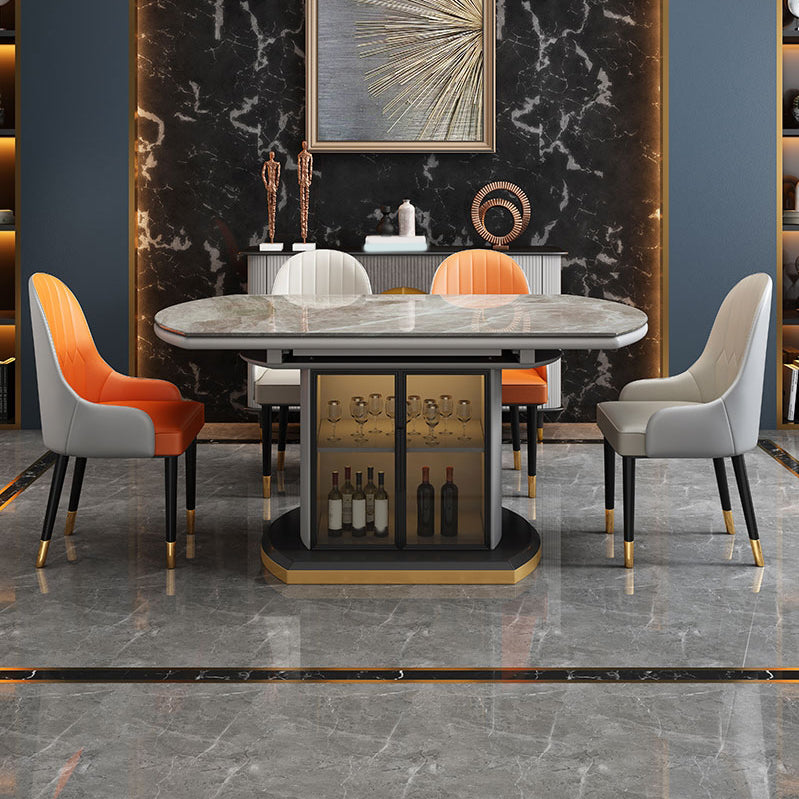 5/7 piezas silla de comedor contemporánea y mesa para el hogar