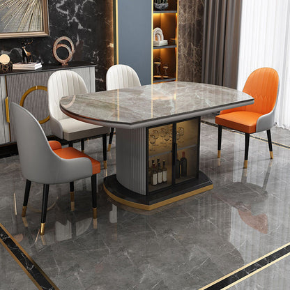 5/7 piezas silla de comedor contemporánea y mesa para el hogar