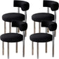 Contemporary Upholstered and Acrylic Dining Side Chair for Kitchen Black 4 Piece Set Clearhalo 'Dining Chairs' 'Dining Tables & Seating' 'dining_chair' 'furn' 'furn_dining_chair' 'Furniture' 'Kitchen & Dining Furniture' 7733237