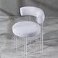Contemporary Upholstered and Acrylic Dining Side Chair for Kitchen Clearhalo 'Dining Chairs' 'Dining Tables & Seating' 'dining_chair' 'furn' 'furn_dining_chair' 'Furniture' 'Kitchen & Dining Furniture' 7733241