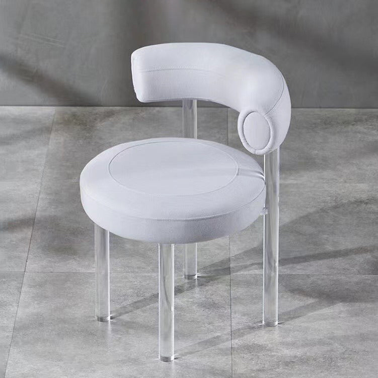 Contemporary Upholstered and Acrylic Dining Side Chair for Kitchen Clearhalo 'Dining Chairs' 'Dining Tables & Seating' 'dining_chair' 'furn' 'furn_dining_chair' 'Furniture' 'Kitchen & Dining Furniture' 7733241