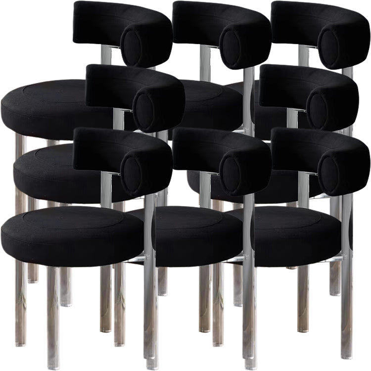 Contemporary Upholstered and Acrylic Dining Side Chair for Kitchen Black 8 Piece Set Clearhalo 'Dining Chairs' 'Dining Tables & Seating' 'dining_chair' 'furn' 'furn_dining_chair' 'Furniture' 'Kitchen & Dining Furniture' 7733242