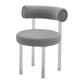 Contemporary Upholstered and Acrylic Dining Side Chair for Kitchen Clearhalo 'Dining Chairs' 'Dining Tables & Seating' 'dining_chair' 'furn' 'furn_dining_chair' 'Furniture' 'Kitchen & Dining Furniture' 7733243