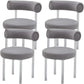 Contemporary Upholstered and Acrylic Dining Side Chair for Kitchen Grey 4 Piece Set Clearhalo 'Dining Chairs' 'Dining Tables & Seating' 'dining_chair' 'furn' 'furn_dining_chair' 'Furniture' 'Kitchen & Dining Furniture' 7733245