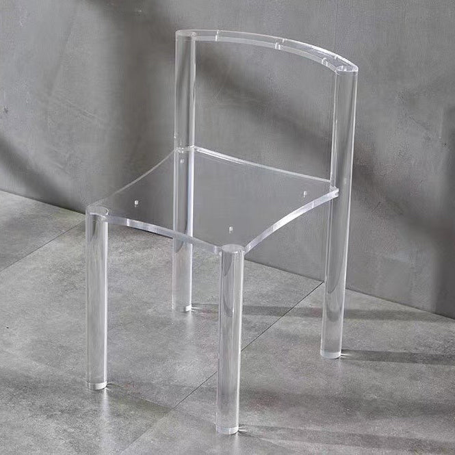 Contemporary Upholstered and Acrylic Dining Side Chair for Kitchen Clearhalo 'Dining Chairs' 'Dining Tables & Seating' 'dining_chair' 'furn' 'furn_dining_chair' 'Furniture' 'Kitchen & Dining Furniture' 7733246