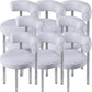 Contemporary Upholstered and Acrylic Dining Side Chair for Kitchen Light Gray 8 Piece Set Clearhalo 'Dining Chairs' 'Dining Tables & Seating' 'dining_chair' 'furn' 'furn_dining_chair' 'Furniture' 'Kitchen & Dining Furniture' 7733256