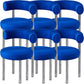 Contemporary Upholstered and Acrylic Dining Side Chair for Kitchen Blue 6 Piece Set Clearhalo 'Dining Chairs' 'Dining Tables & Seating' 'dining_chair' 'furn' 'furn_dining_chair' 'Furniture' 'Kitchen & Dining Furniture' 7733259