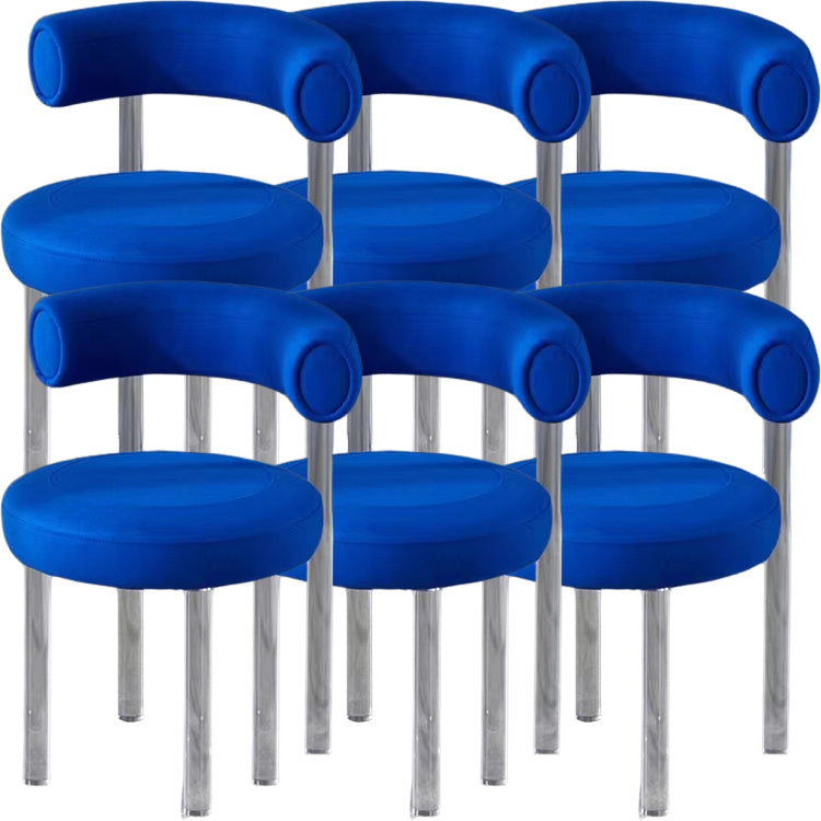 Contemporary Upholstered and Acrylic Dining Side Chair for Kitchen Blue 6 Piece Set Clearhalo 'Dining Chairs' 'Dining Tables & Seating' 'dining_chair' 'furn' 'furn_dining_chair' 'Furniture' 'Kitchen & Dining Furniture' 7733259