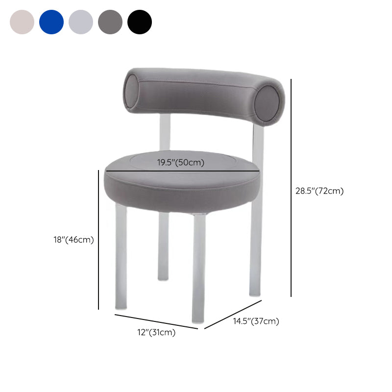 Contemporary Upholstered and Acrylic Dining Side Chair for Kitchen Clearhalo 'Dining Chairs' 'Dining Tables & Seating' 'dining_chair' 'furn' 'furn_dining_chair' 'Furniture' 'Kitchen & Dining Furniture' 7733265