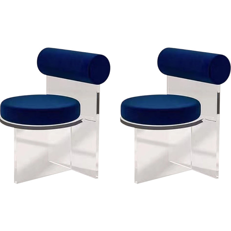 Silla lateral de comedor tapizada y acrílica contemporánea para el hogar