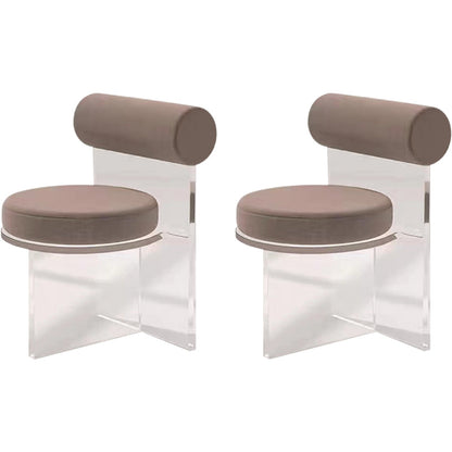 Silla lateral de comedor tapizada y acrílica contemporánea para el hogar