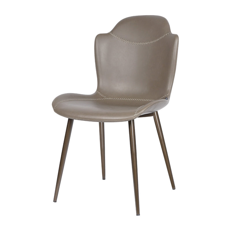 Faux Leder und Metall zeitgenössische Ess- und Akzentstühle