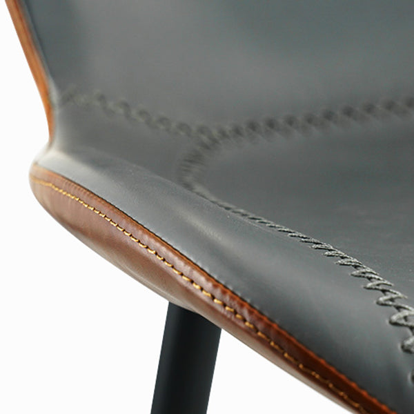 Faux Leder und Metall zeitgenössische Ess- und Akzentstühle