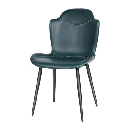 Faux Leder und Metall zeitgenössische Ess- und Akzentstühle