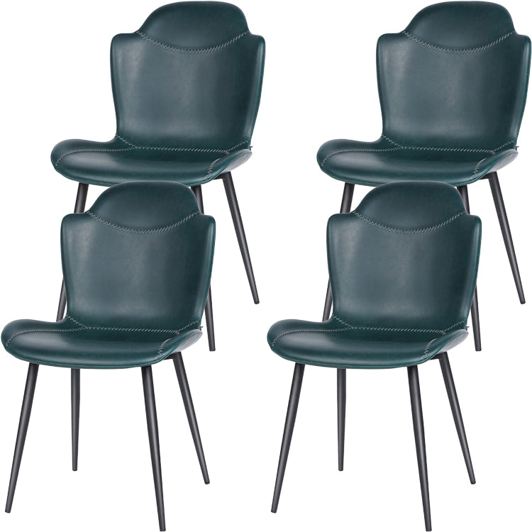 Faux Leder und Metall zeitgenössische Ess- und Akzentstühle