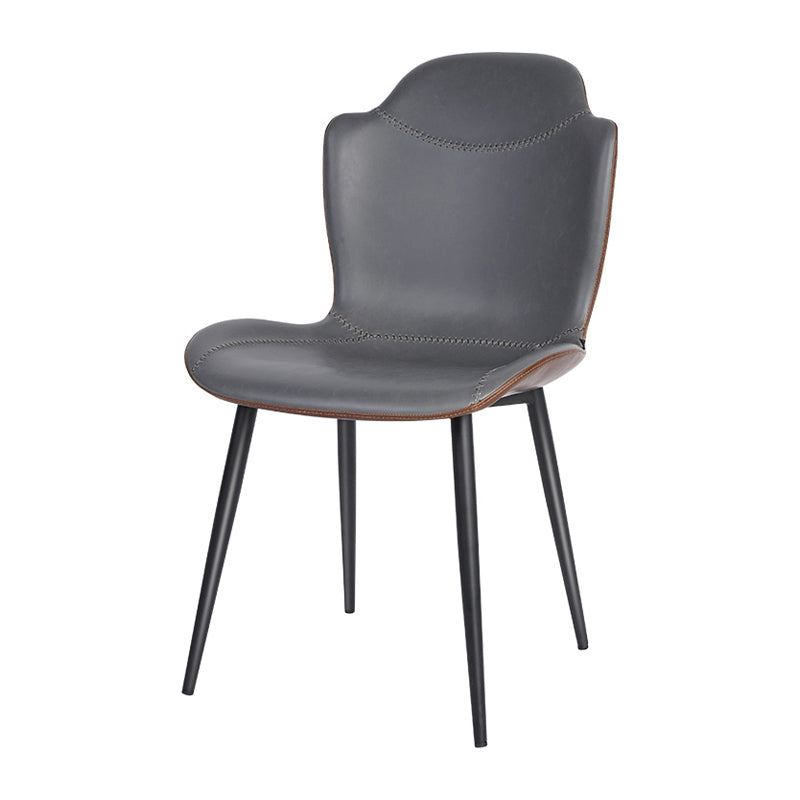 Faux Leder und Metall zeitgenössische Ess- und Akzentstühle