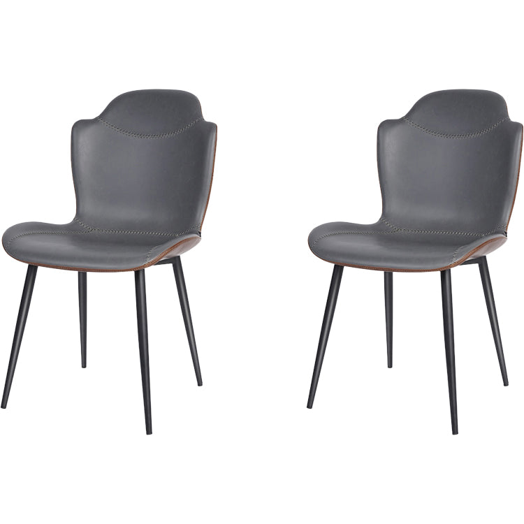 Faux Leder und Metall zeitgenössische Ess- und Akzentstühle