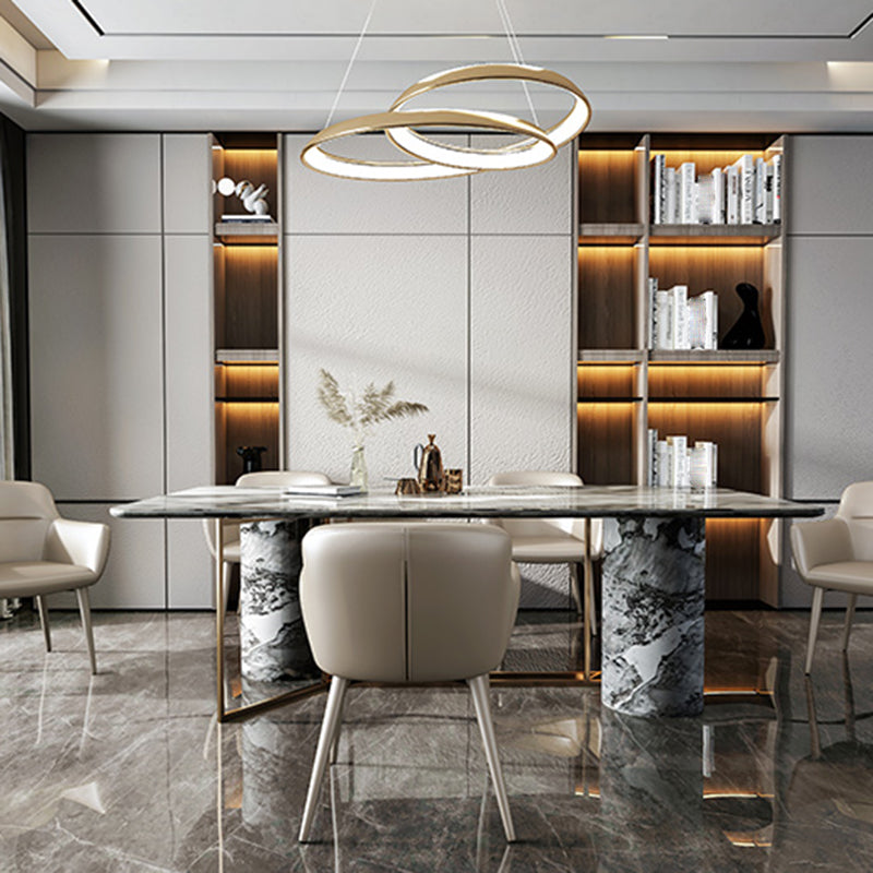 Zeitgenössische künstliche Lederarm -Speisen und Akzentstühle in Grau