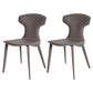 Contemporary Faux Leather Dining and Accent Chairs for Kitchen Grey 2 Piece Set Clearhalo 'Dining Chairs' 'Dining Tables & Seating' 'dining_chair' 'furn' 'furn_dining_chair' 'Furniture' 'Kitchen & Dining Furniture' 7733343