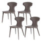 Contemporary Faux Leather Dining and Accent Chairs for Kitchen Grey 4 Piece Set Clearhalo 'Dining Chairs' 'Dining Tables & Seating' 'dining_chair' 'furn' 'furn_dining_chair' 'Furniture' 'Kitchen & Dining Furniture' 7733344