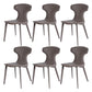 Contemporary Faux Leather Dining and Accent Chairs for Kitchen Grey 6 Piece Set Clearhalo 'Dining Chairs' 'Dining Tables & Seating' 'dining_chair' 'furn' 'furn_dining_chair' 'Furniture' 'Kitchen & Dining Furniture' 7733347