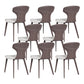 Contemporary Faux Leather Dining and Accent Chairs for Kitchen Beige Gray 8 Piece Set Clearhalo 'Dining Chairs' 'Dining Tables & Seating' 'dining_chair' 'furn' 'furn_dining_chair' 'Furniture' 'Kitchen & Dining Furniture' 7733364