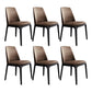 Brown and Black Contemporary Upholstered Dining and Accent Chairs Armless 6 Piece Set Clearhalo 'Dining Chairs' 'Dining Tables & Seating' 'dining_chair' 'furn' 'furn_dining_chair' 'Furniture' 'Kitchen & Dining Furniture' 7733373