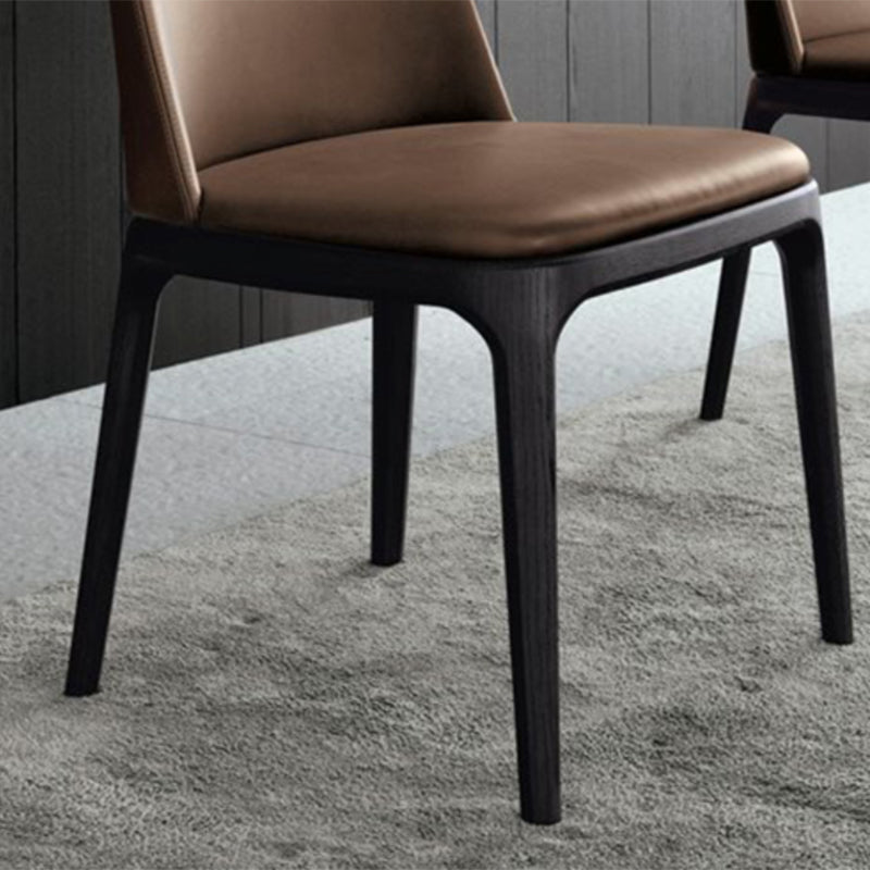 Brown and Black Contemporary Upholstered Dining and Accent Chairs Clearhalo 'Dining Chairs' 'Dining Tables & Seating' 'dining_chair' 'furn' 'furn_dining_chair' 'Furniture' 'Kitchen & Dining Furniture' 7733381