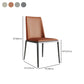 Silberbein zeitgenössischer Kunstleder -Esszimmerstuhl für Zuhause