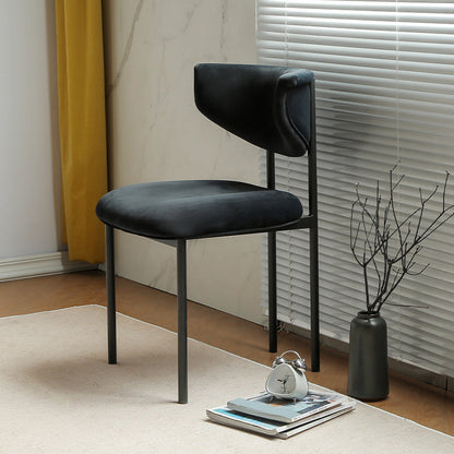 Zeitgenössische offene Back -Polster -Essneitenstuhl für Zuhause