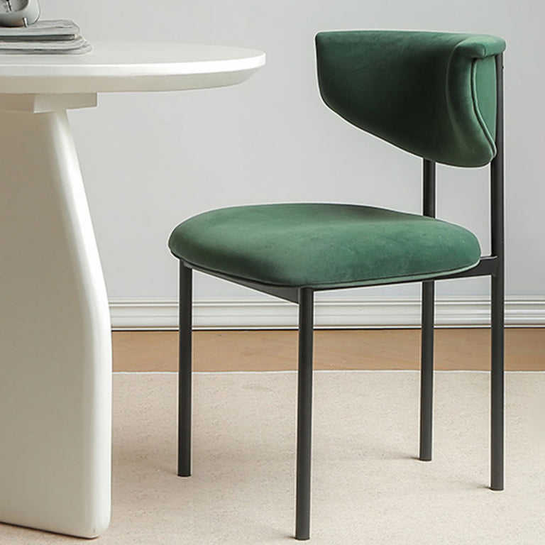 Zeitgenössische offene Back -Polster -Essneitenstuhl für Zuhause