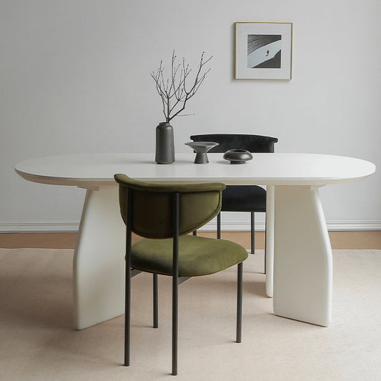 Zeitgenössische offene Back -Polster -Essneitenstuhl für Zuhause