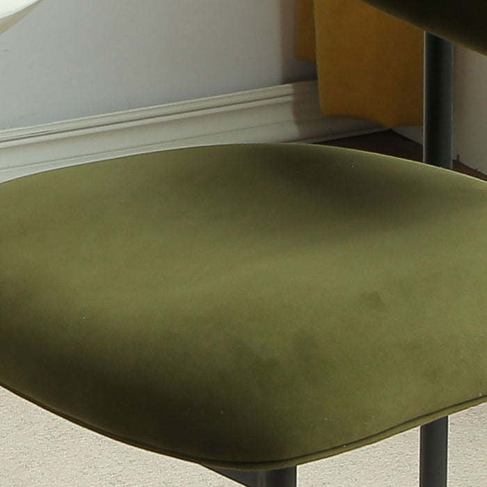 Zeitgenössische offene Back -Polster -Essneitenstuhl für Zuhause