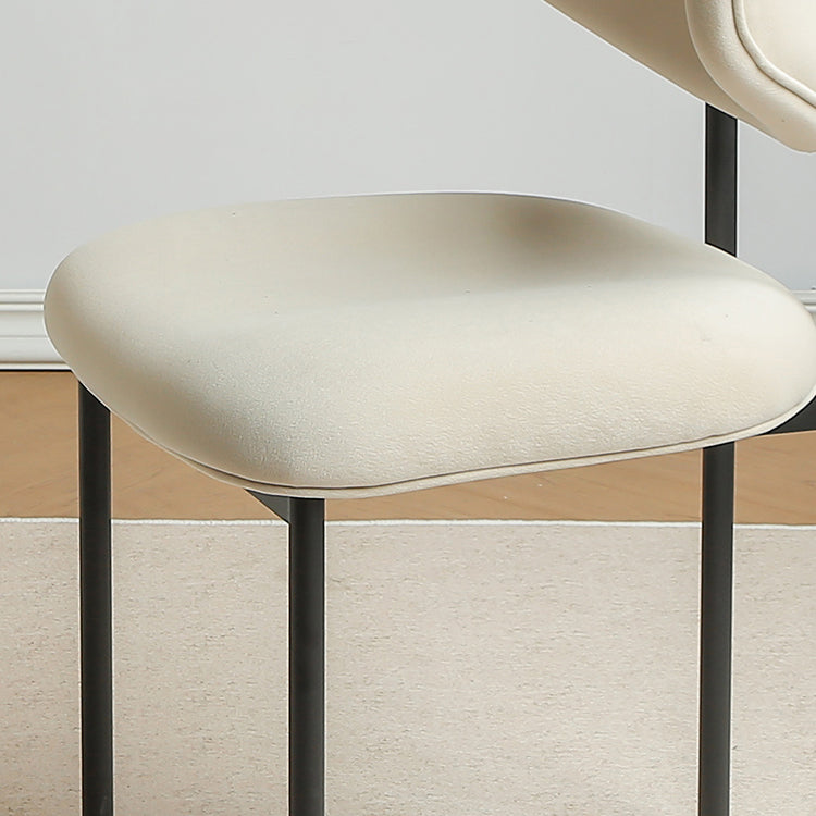 Zeitgenössische offene Back -Polster -Essneitenstuhl für Zuhause